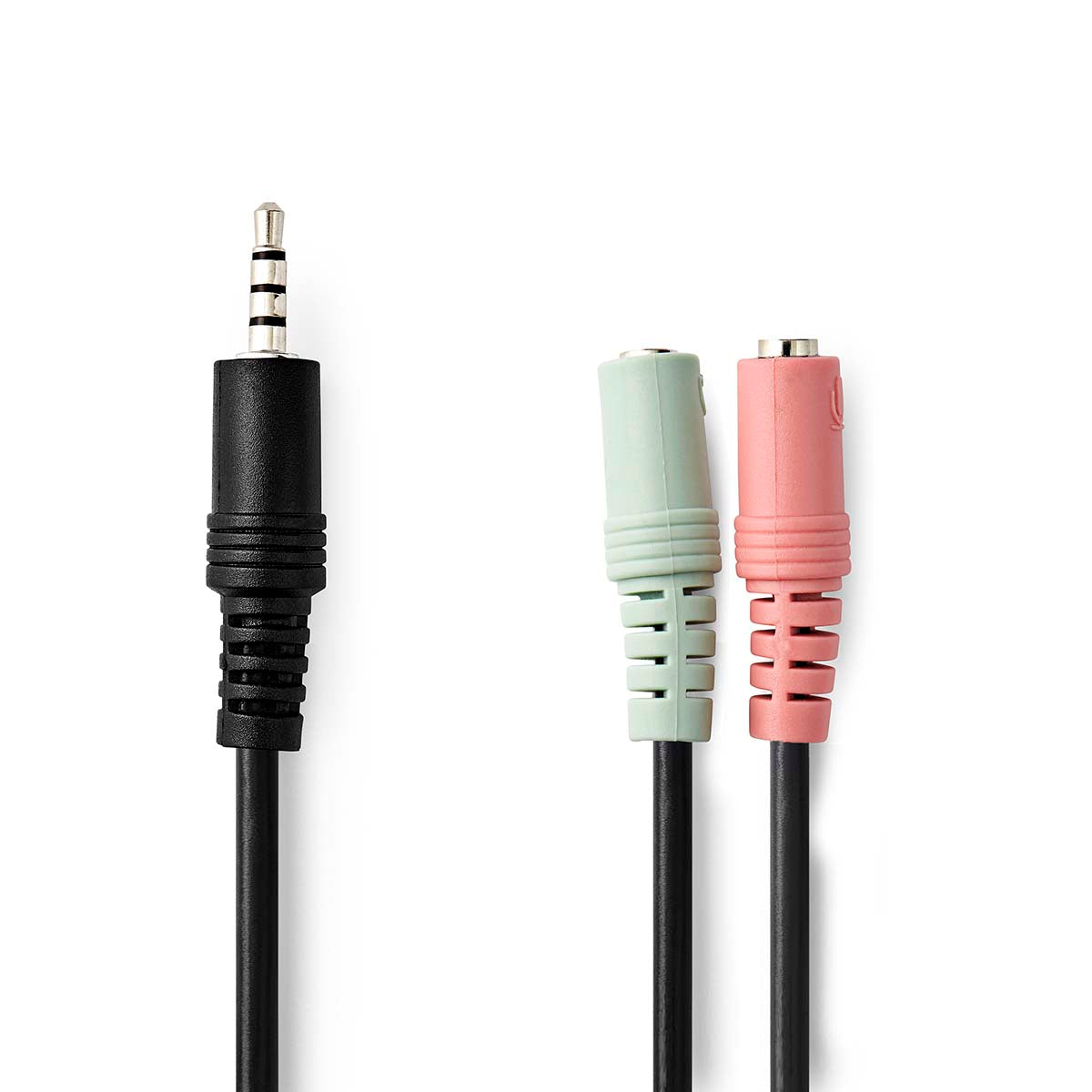 Stereo-Audiokabel | 3.5 mm Stecker | 2x 3.5 mm Buchse | Vernickelt | 0.20 m | Rund | Plastikbeutel