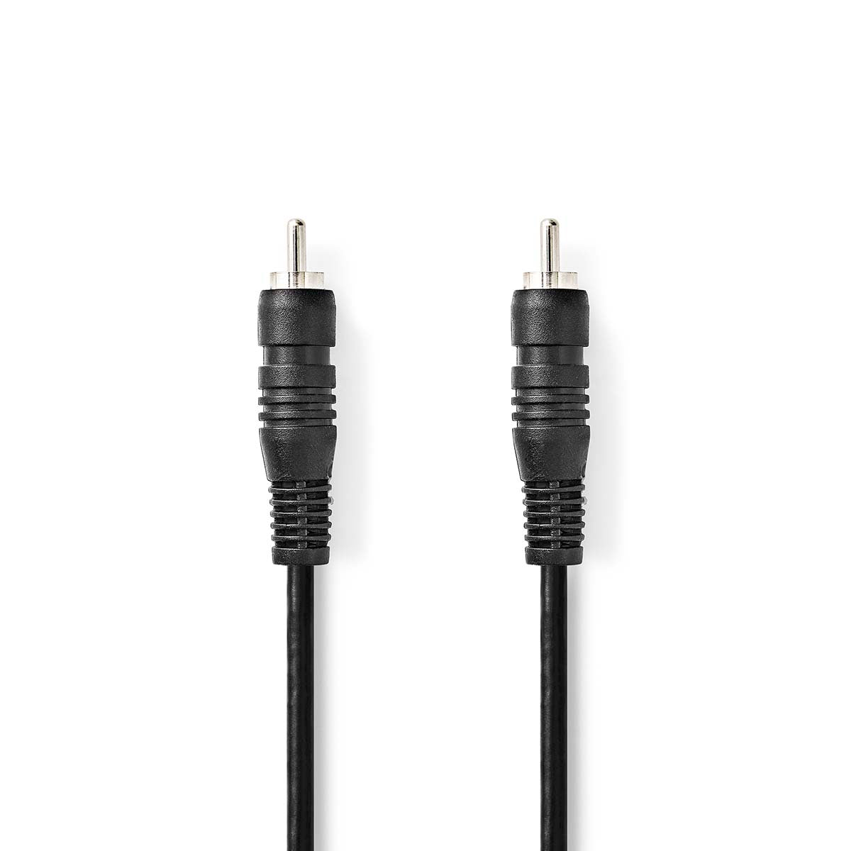 Digital-Audio-Kabel | RCA | RCA | Vernickelt | 1.00 m | Rund | PVC | Schwarz | Umschlag