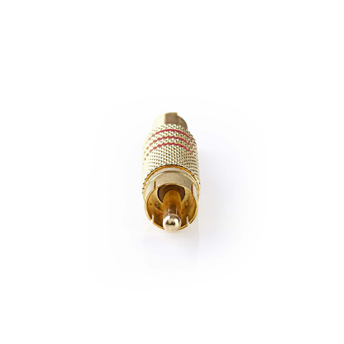 RCA-Anschluss | Gerade | Stecker | Vergoldet | Lot | Kabeleingangsdurchmesser: 7.0 mm | Metall | Gold / Red | 10 Stück | Umschlag