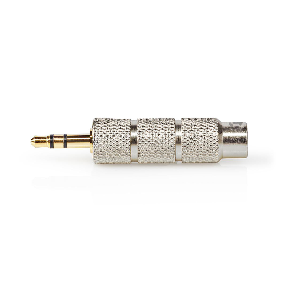 Stereo-Audio-Adapter | 3.5 mm Stecker | 6.35 mm Buchse | Vergoldet | Gerade | Metall | Gold / Metall | 1 Stück | Verpackung mit Sichtfenster