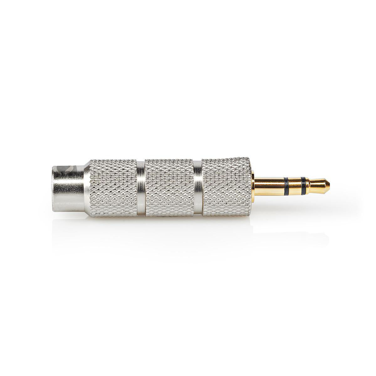 Stereo-Audio-Adapter | 3.5 mm Stecker | 6.35 mm Buchse | Vergoldet | Gerade | Metall | Gold / Metall | 1 Stück | Verpackung mit Sichtfenster