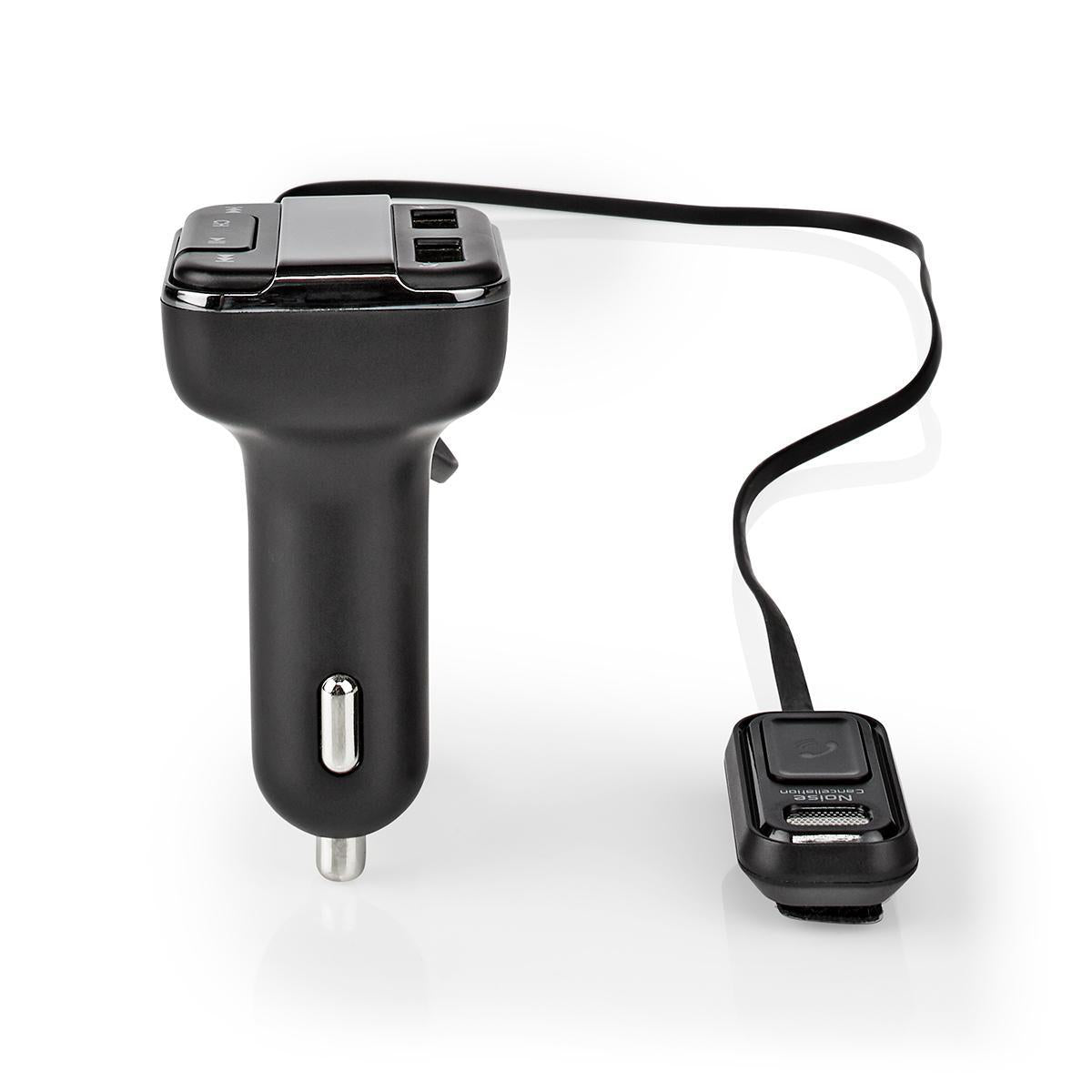 Kfz Audio FM Transmitter | Fest | freisprechend | 0.8 " | LED Bildschirm | Bluetooth® | 5.0 V DC / 1.0 A / 5.0 V DC / 2.4 A | Google Assistant / Siri | Grau / Schwarz