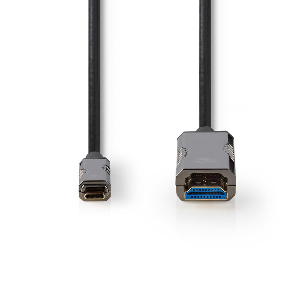 optische USB-Kabel (aktiv) | USB-C™ Stecker | HDMI™ Stecker | 18 Gbps | 20.0 m | Rund | PVC | Schwarz | Kartonverpackung