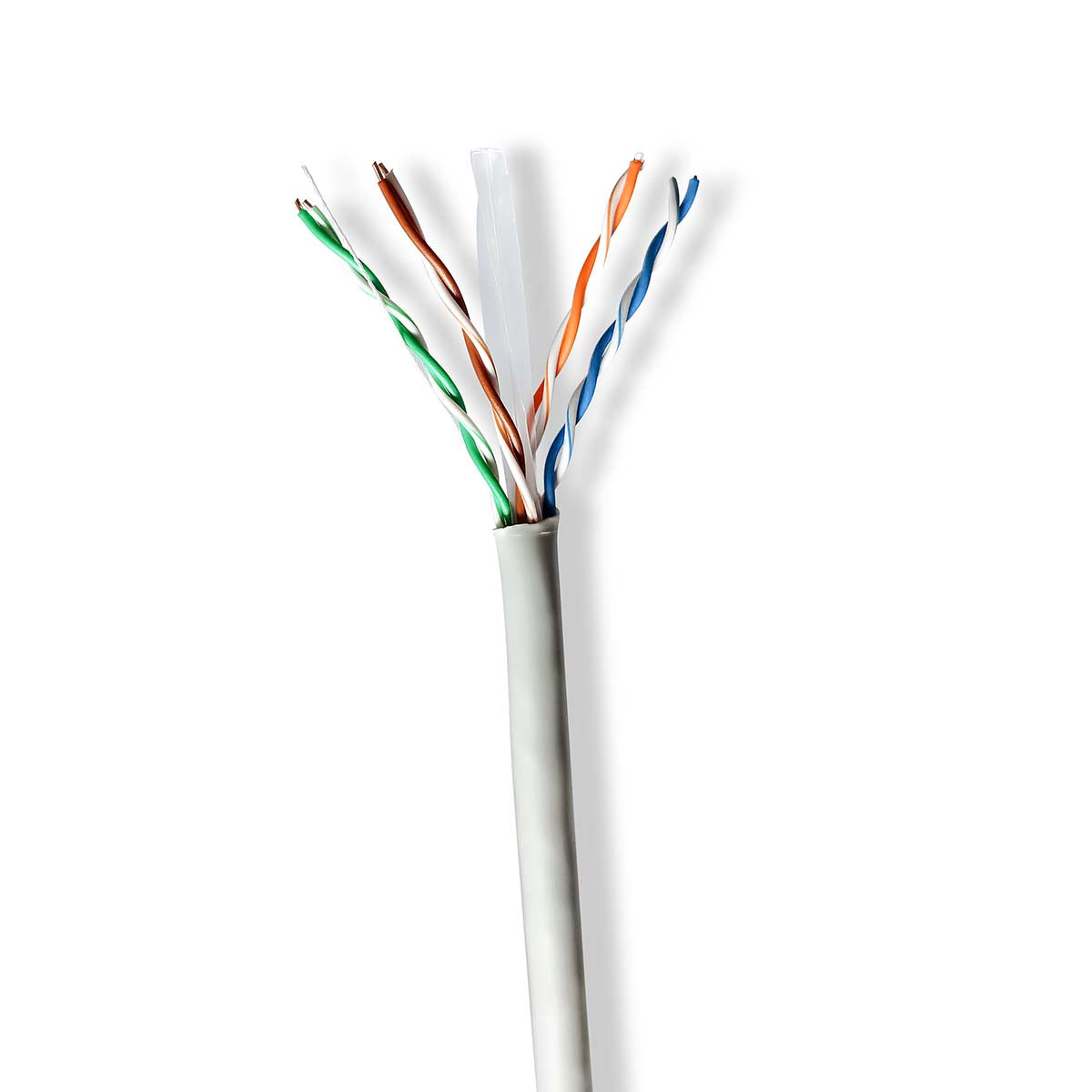 Netzwerk-Kabel Rollen | CAT6 | Solid | U/UTP | CCA | 305.0 m | Innenbereich | Rund | PVC | Grau | Pull Box - ausziehbar