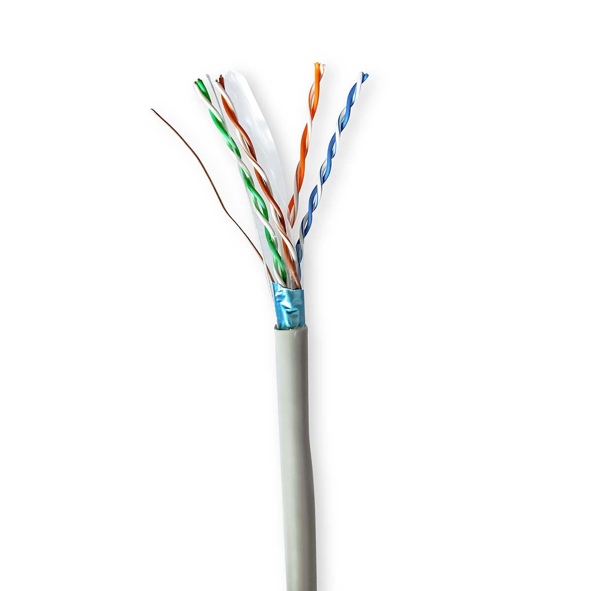 Netzwerk-Kabel Rollen | CAT6 | Solid | F/UTP | CCA | 100.0 m | Innenbereich | Rund | PVC | Grau | Kartonverpackung