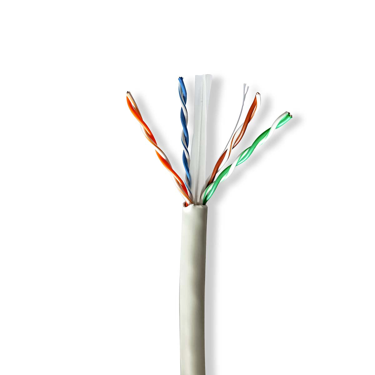 Netzwerk-Kabel Rollen | CAT6 | Solid | U/UTP | Reines Kupfer | 305.0 m | Innenbereich | Rund | LSZH | Grau | Kartonverpackung