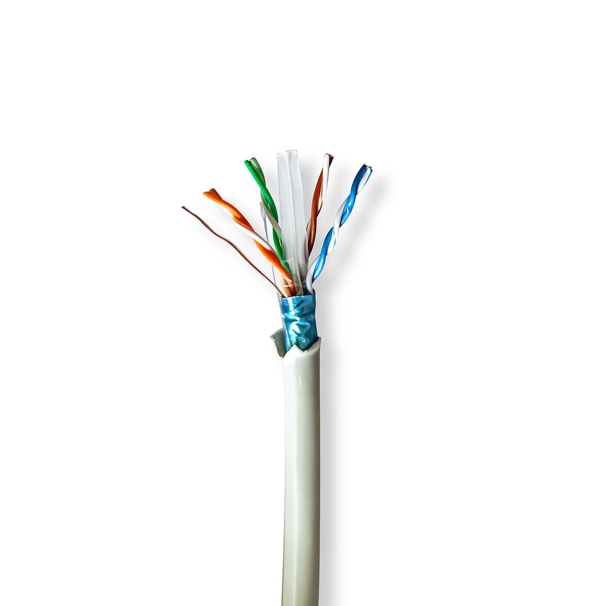 Netzwerk-Kabel Rollen | CAT6 | Solid | F/UTP | Reines Kupfer | 305.0 m | Innenbereich | Rund | LSZH | Grau | Kartonverpackung