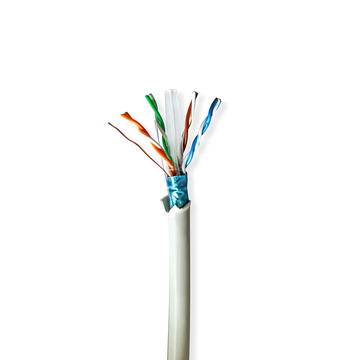 Netzwerk-Kabel Rollen | CAT6 | Solid | F/UTP | Reines Kupfer | 50.0 m | Innenbereich | Rund | LSZH | Grau | Kartonverpackung