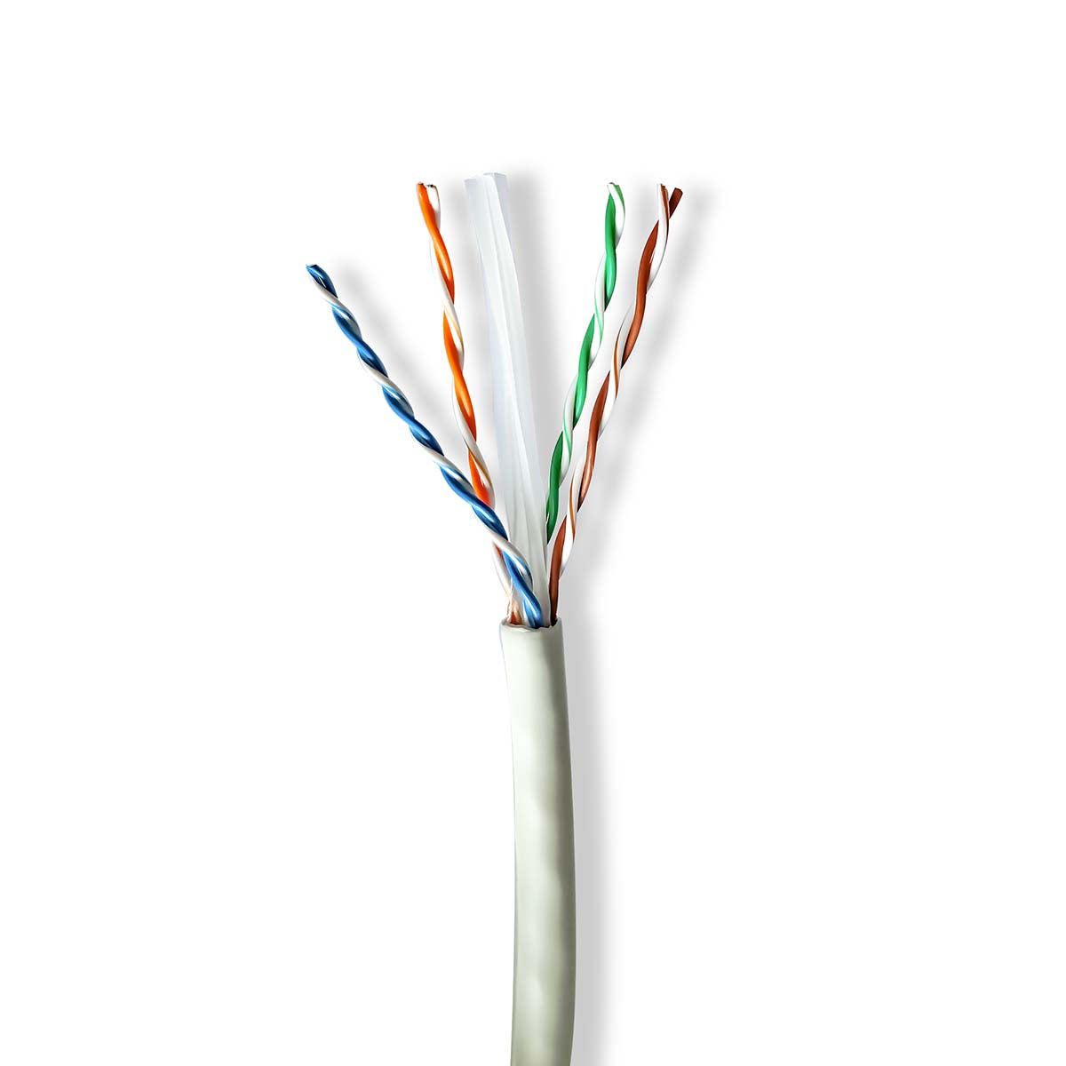 Netzwerk-Kabel Rollen | CAT6a | Solid | U/UTP | Kupfer | 100.0 m | Innenbereich | Rund | LSZH | Grau | Kartonverpackung