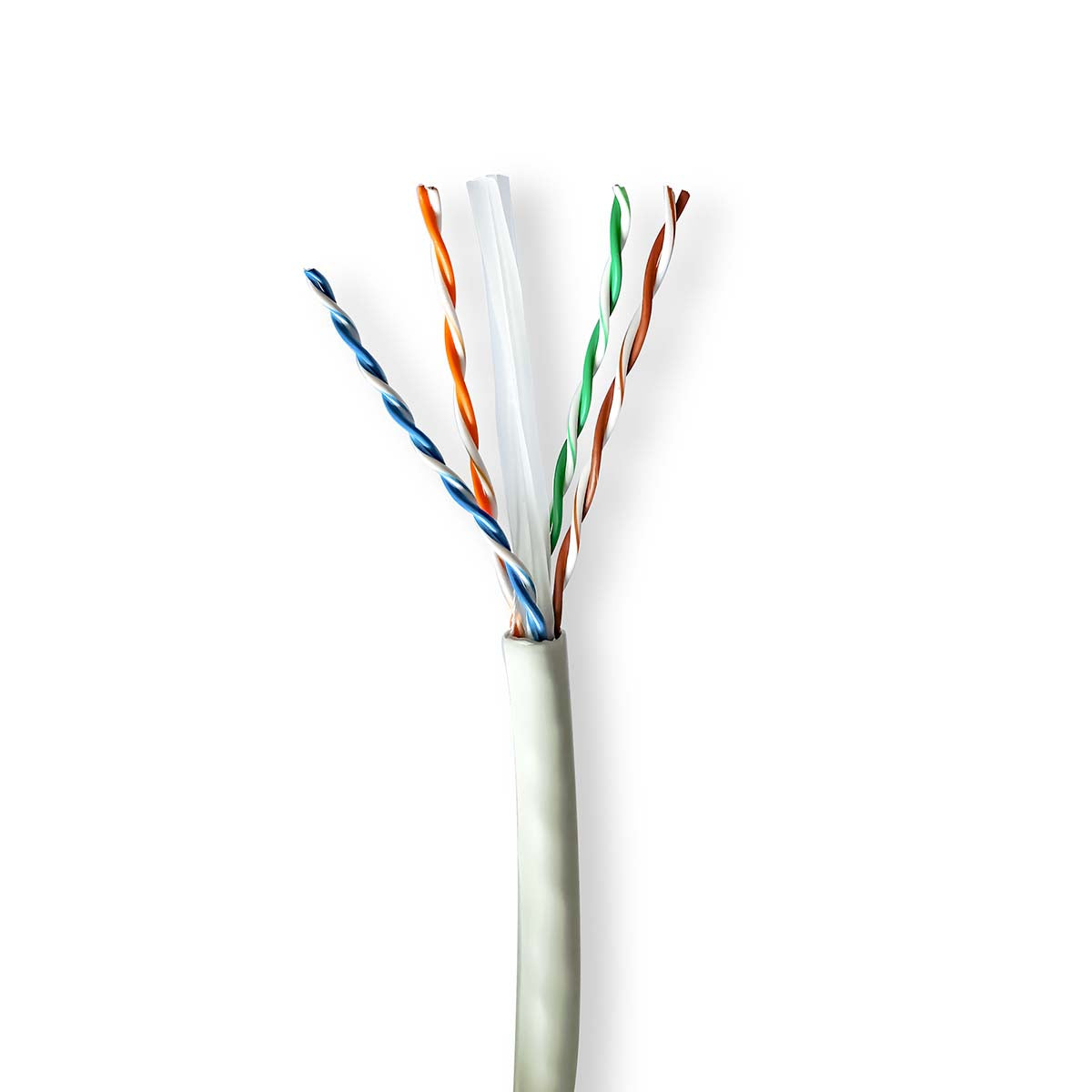 Netzwerk-Kabel Rollen | CAT6a | Solid | U/UTP | Kupfer | 305.0 m | Innenbereich | Rund | LSZH | Grau | Pull Box - ausziehbar