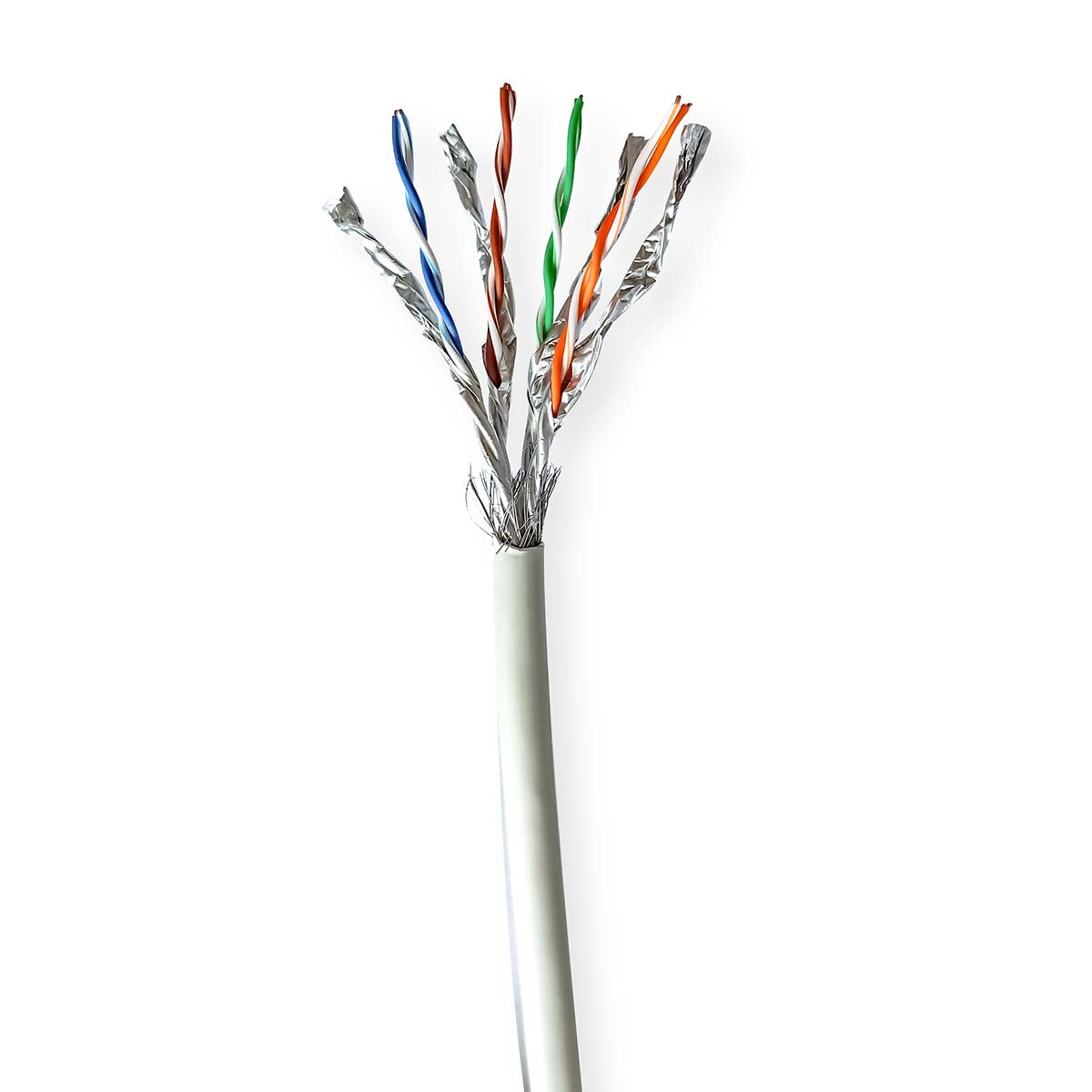 Netzwerk-Kabel Rollen | CAT7 | Solid | S/FTP | Kupfer | 100.0 m | Innenbereich | Rund | LSZH | Grau | Kartonverpackung