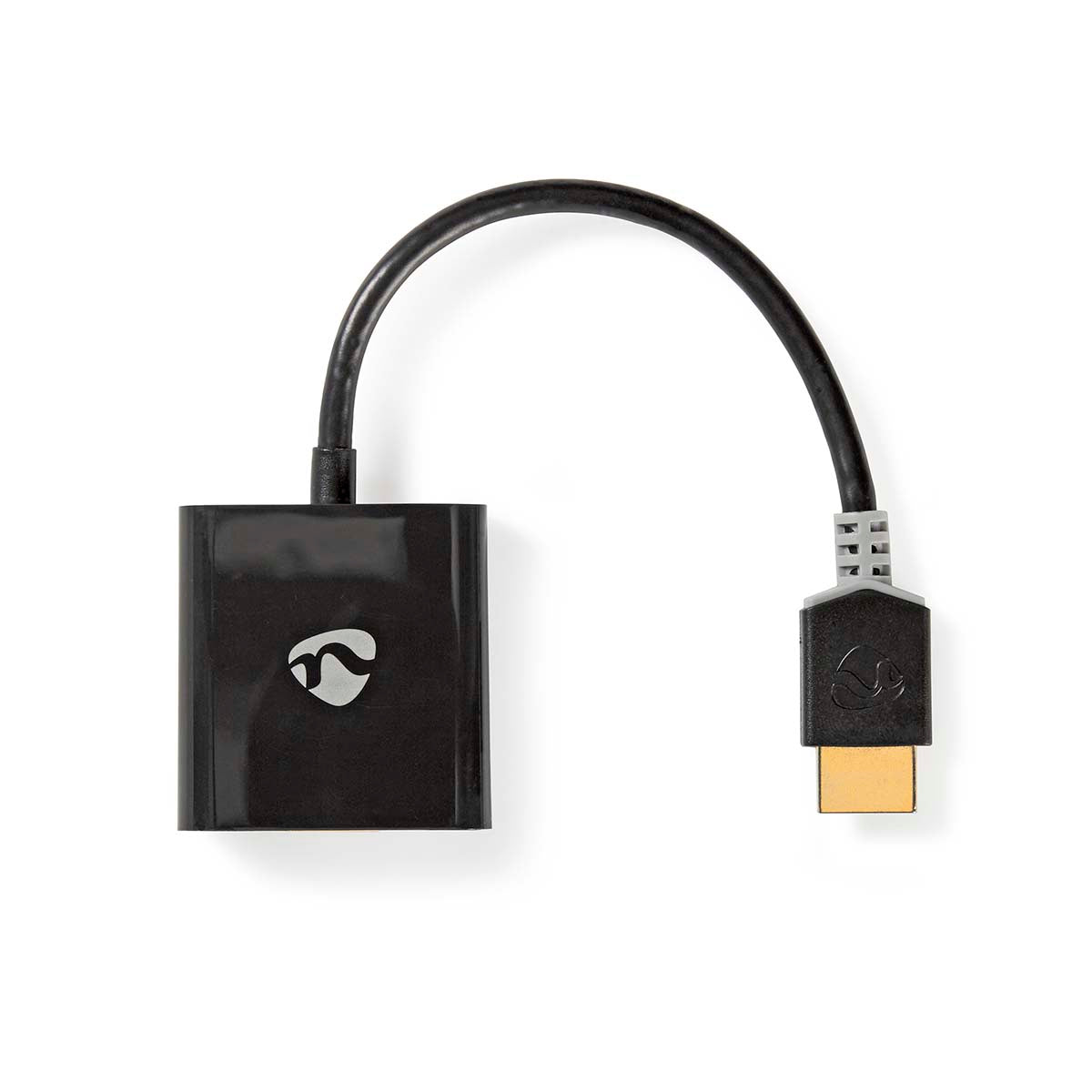 HDMI™ -Kabel | HDMI™ Stecker | VGA Buchse / 3.5 mm Buchse | 1080p | Vergoldet | 0.20 m | Gerade | PVC | Anthrazit | Verpackung mit Sichtfenster und Eurolochung