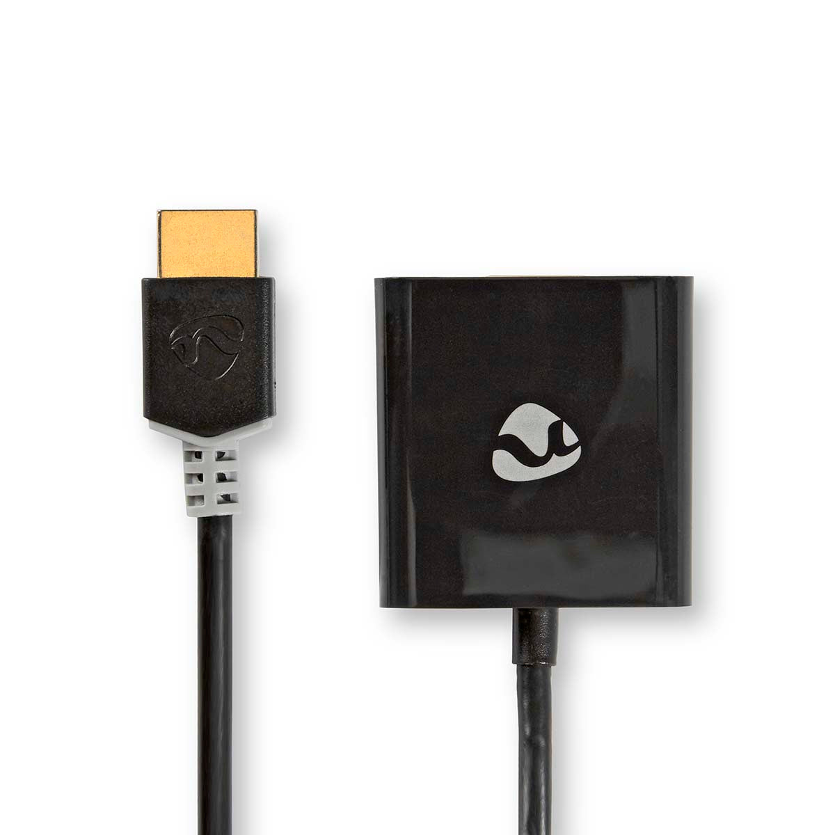 HDMI™ -Kabel | HDMI™ Stecker | VGA Buchse / 3.5 mm Buchse | 1080p | Vergoldet | 0.20 m | Gerade | PVC | Anthrazit | Verpackung mit Sichtfenster und Eurolochung