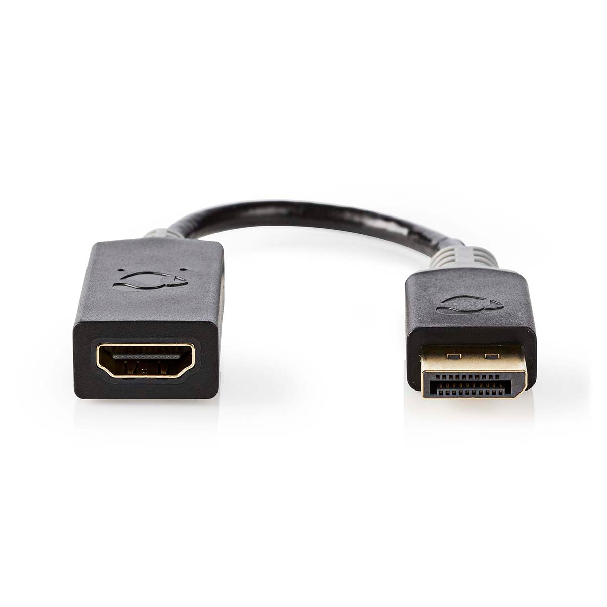 Displayport-Kabel | DisplayPort Stecker | HDMI™ Stecker | 4K@30Hz | Vergoldet | 0.20 m | Rund | PVC | Anthrazit | Box