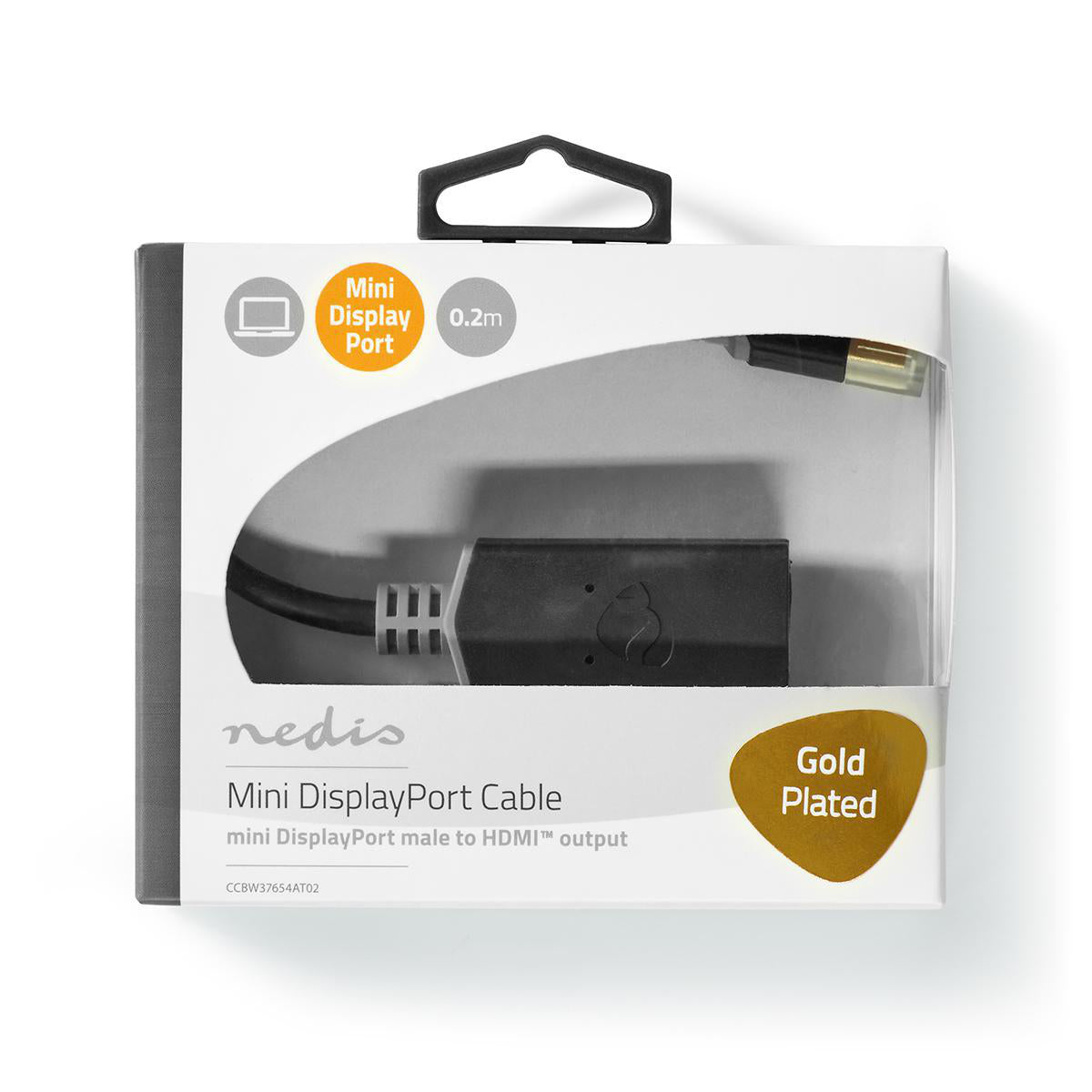 Mini Displayport-Kabel | DisplayPort 1.4 | Mini DisplayPort Stecker | HDMI™ Ausgang | 48 Gbps | Vergoldet | 0.20 m | Rund | PVC | Anthrazit | Verpackung mit Sichtfenster