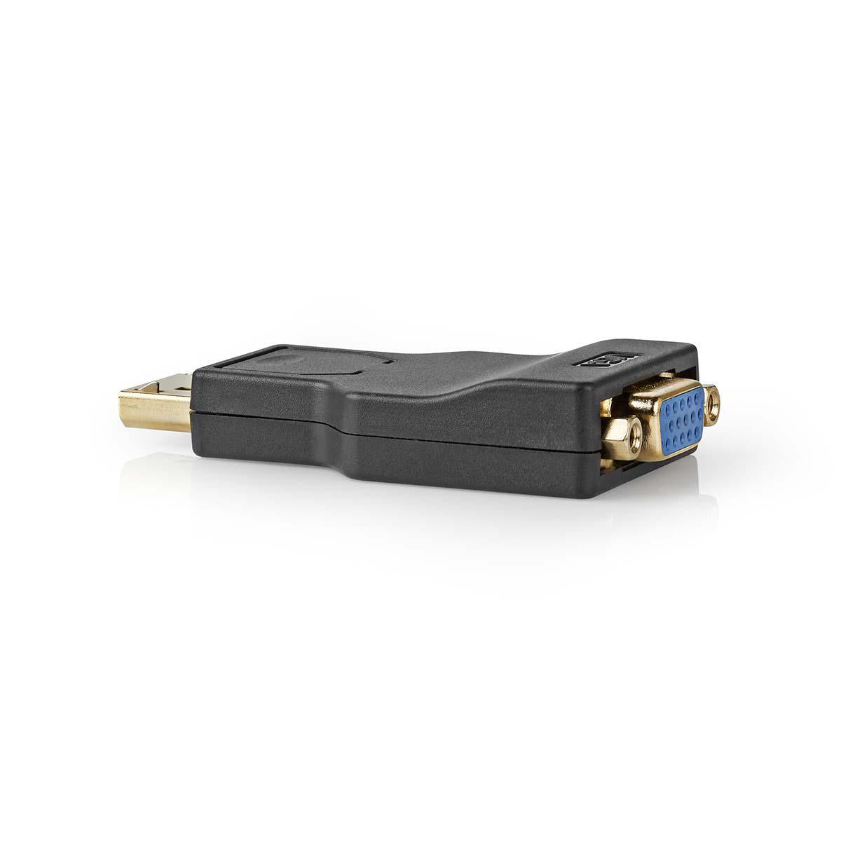 Displayport-Adapter | DisplayPort Stecker | VGA Buchse | 1080p | Vergoldet | Gerade | Rund | ABS | Anthrazit | Box