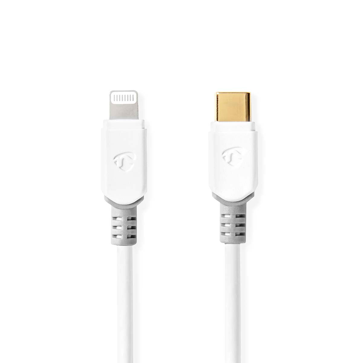 Lightning Kabel | USB 2.0 | Apple Lightning 8-Pin | USB-C™ Stecker | 480 Mbps | Vergoldet | 1.00 m | Rund | PVC | Weiss | Box
