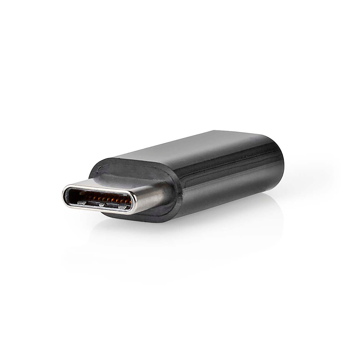 USB-C™ Adapter | USB 2.0 | USB-C™ Stecker | USB Micro-B Buchse | 480 Mbps | Rund | Vergoldet | Anthrazit | Box