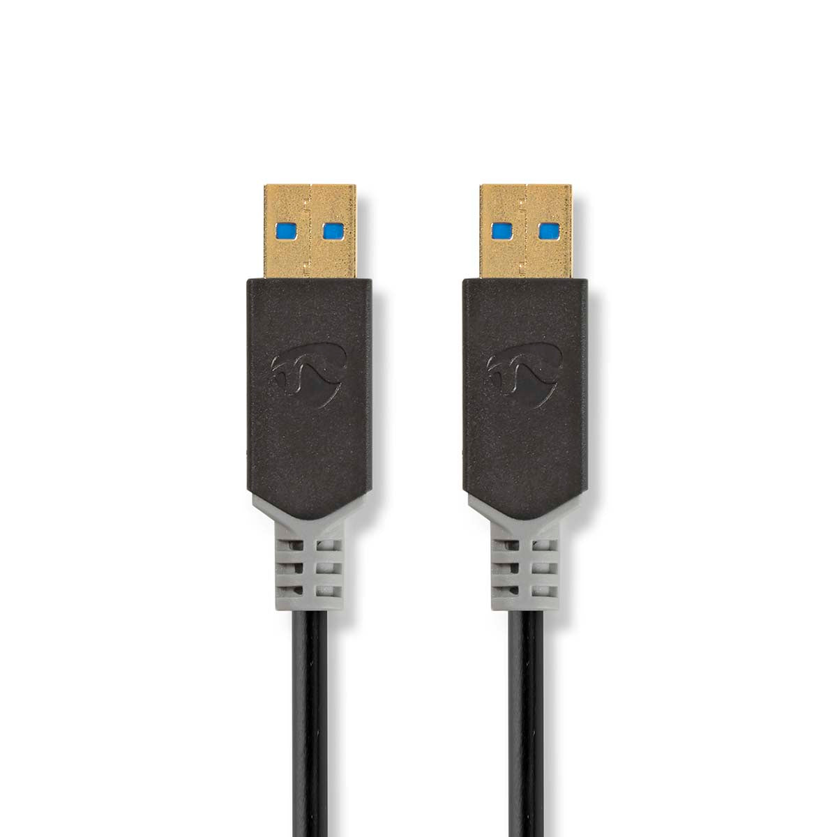 USB-Kabel | USB 3.2 Gen 1 | USB-A Stecker | USB-A Stecker | 5 Gbps | Vergoldet | 2.00 m | Rund | PVC | Anthrazit | Box