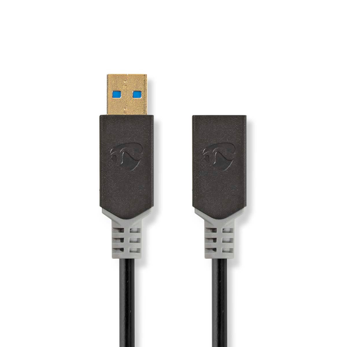 USB-Kabel | USB 3.2 Gen 1 | USB-A Stecker | USB-A Buchse | 5 Gbps | Vergoldet | 2.00 m | Rund | PVC | Anthrazit | Box