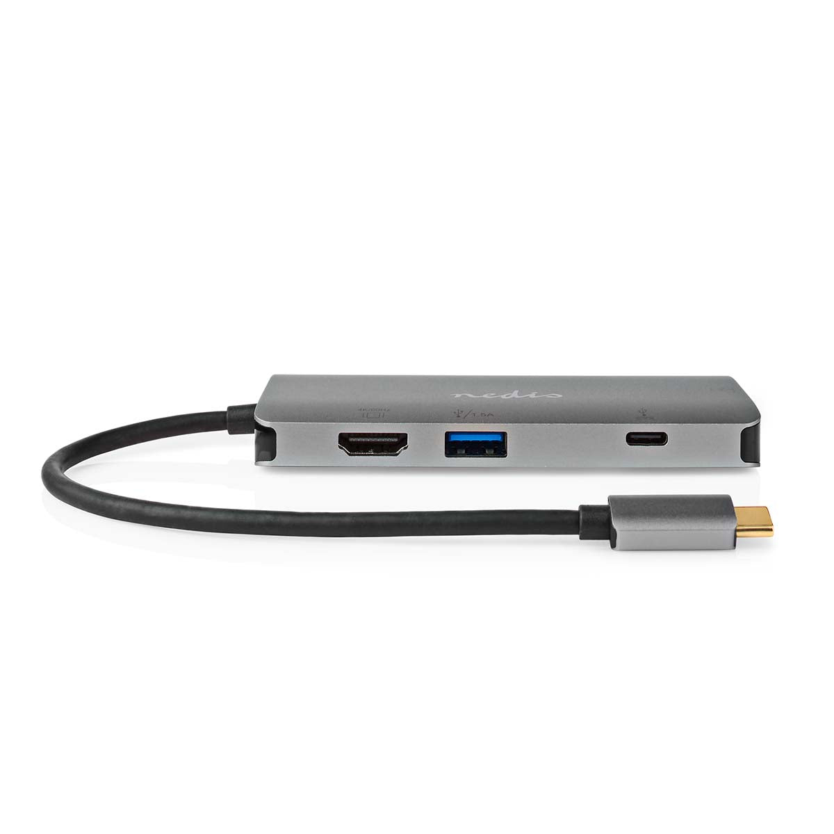 USB Multi-Port-Adapter | USB 3.2 Gen 1 | USB-C™ Stecker | HDMI™ Ausgang / Micro SD / RJ45 Buchse / SD / USB-C™ Buchse / 3x USB-A Buchse | 5 Gbps | 0.20 m | Rund | Vergoldet | PVC | Anthrazit | Box