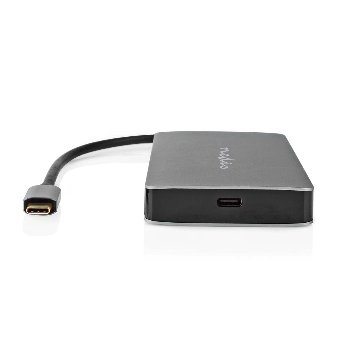 USB Multi-Port-Adapter | USB 3.2 Gen 1 | USB-C™ Stecker | Micro SD / RJ45 Buchse / SD / USB-C™ Buchse / 2x HDMI™ / 2x USB-A Buchse | 5 Gbps | 0.20 m | Rund | Vergoldet | PVC | Anthrazit | Box