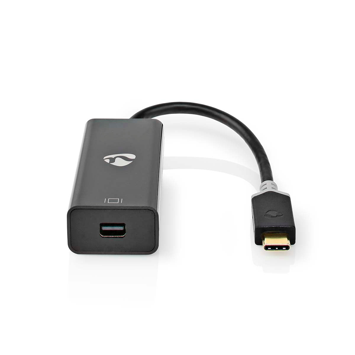 USB-C™ Adapter | USB 3.2 Gen 1 | USB-C™ Stecker | Mini DisplayPort Buchse | 0.20 m | Rund | Vergoldet | PVC | Anthrazit | Verpackung mit Sichtfenster