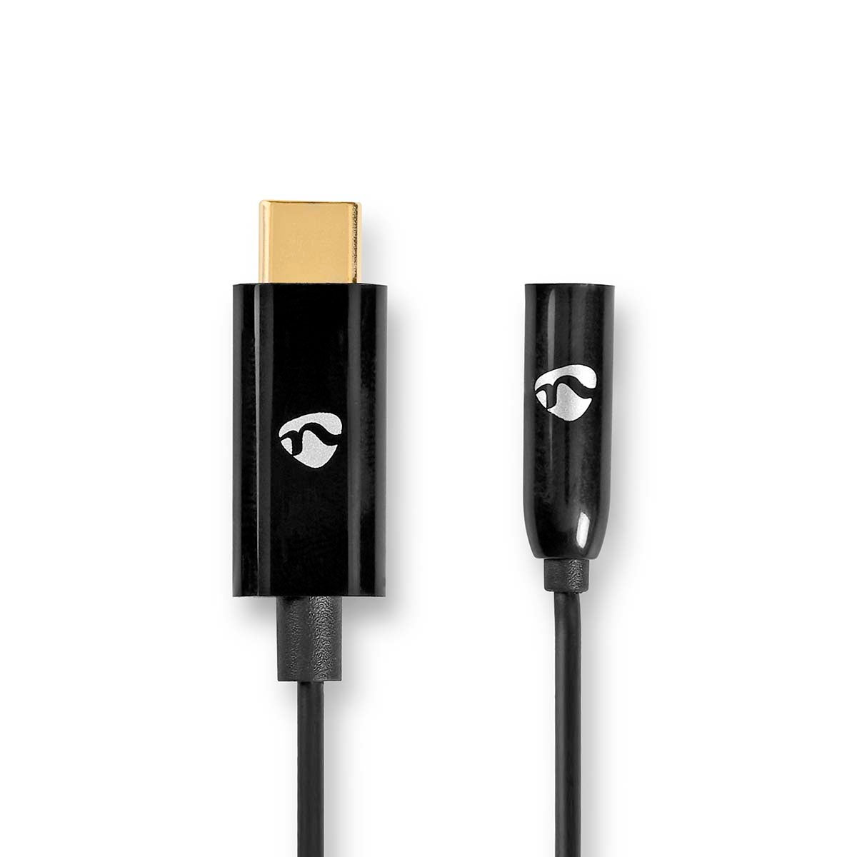USB-C™ Adapter | USB 3.2 Gen 1 | USB-C™ Stecker | 3.5 mm Buchse | 0.15 m | Rund | Vernickelt | PVC | Schwarz | Box