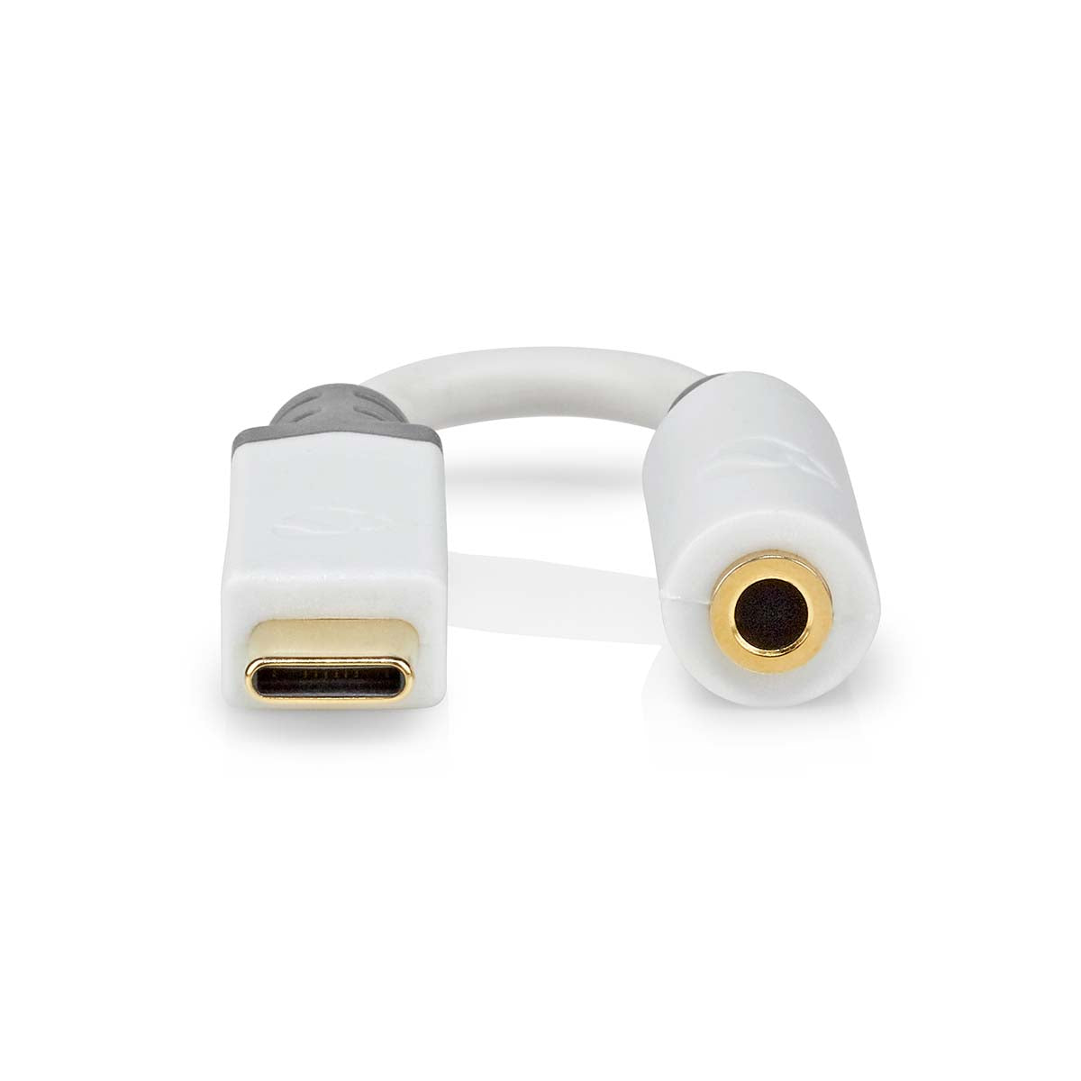 USB-C™ Adapter | USB 2.0 | USB-C™ Stecker | 3.5 mm Buchse | 0.10 m | Rund | Vergoldet | PVC | Weiss | Box