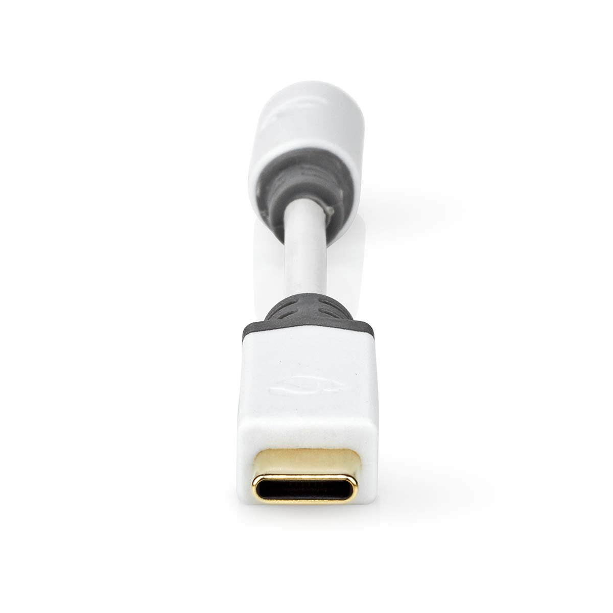 USB-C™ Adapter | USB 2.0 | USB-C™ Stecker | 3.5 mm Buchse | 0.10 m | Rund | Vergoldet | PVC | Weiss | Box