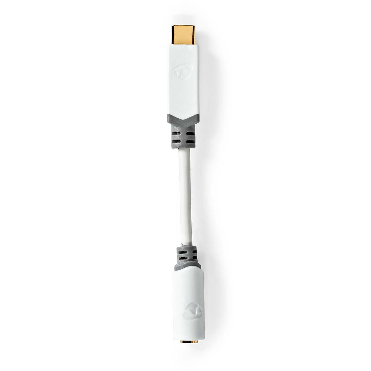 USB-C™ Adapter | USB 2.0 | USB-C™ Stecker | 3.5 mm Buchse | 0.10 m | Rund | Vergoldet | PVC | Weiss | Box