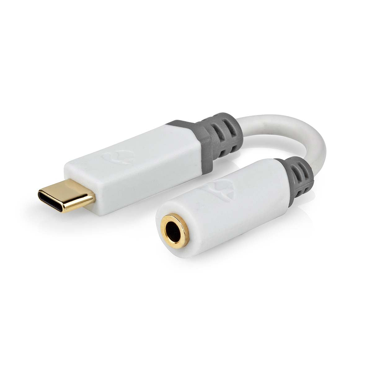 USB-C™ Adapter | USB 2.0 | USB-C™ Stecker | 3.5 mm Buchse | 0.10 m | Rund | Vergoldet | PVC | Weiss | Box