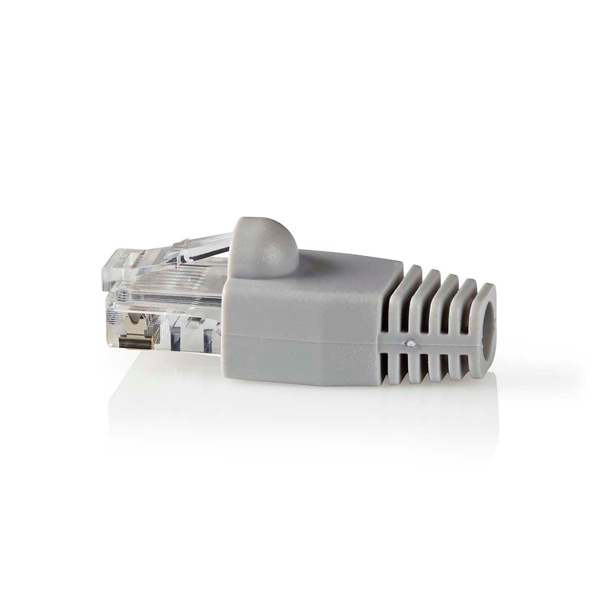 RJ45-Stecker | Stecker | Solid UTP CAT6 | Gerade | Vergoldet | 10 Stück | PVC | Grau | Box