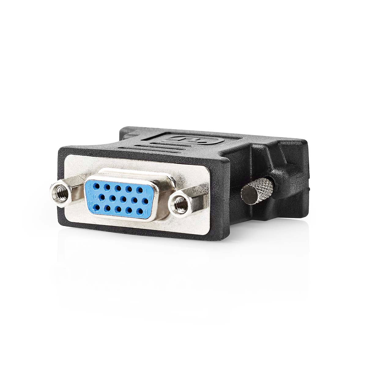 DVI-Adapter | DVI-I 24+5-Pin Stecker | VGA Buchse | Vernickelt | Gerade | PVC | Schwarz | Box