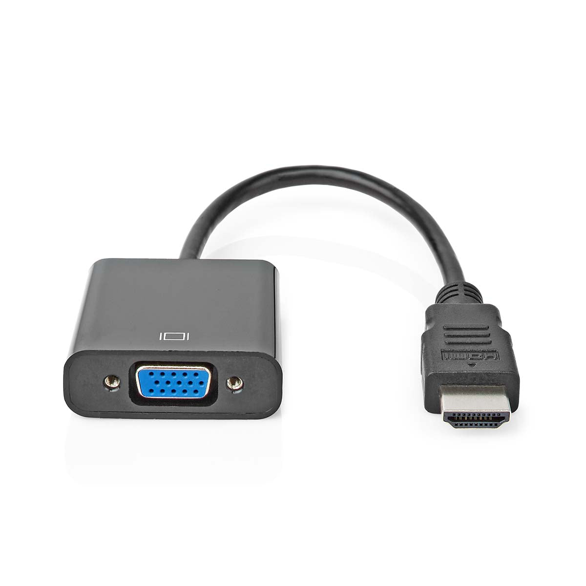 VGA-Adapter | HDMI™ Stecker | VGA Buchse / 3.5 mm Buchse | Vernickelt | Gerade | PVC | Schwarz | Box