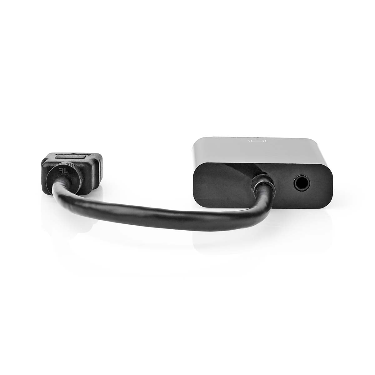 VGA-Adapter | HDMI™ Stecker | VGA Buchse / 3.5 mm Buchse | Vernickelt | Gerade | PVC | Schwarz | Box