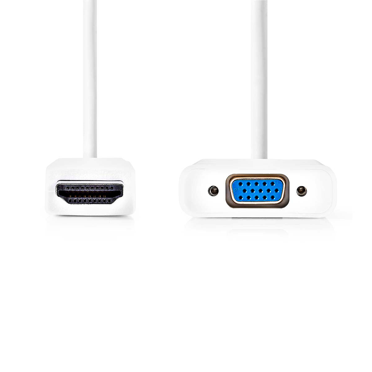 VGA-Adapter | HDMI™ Stecker | VGA Buchse | Vernickelt | Gerade | PVC | Weiss | Box