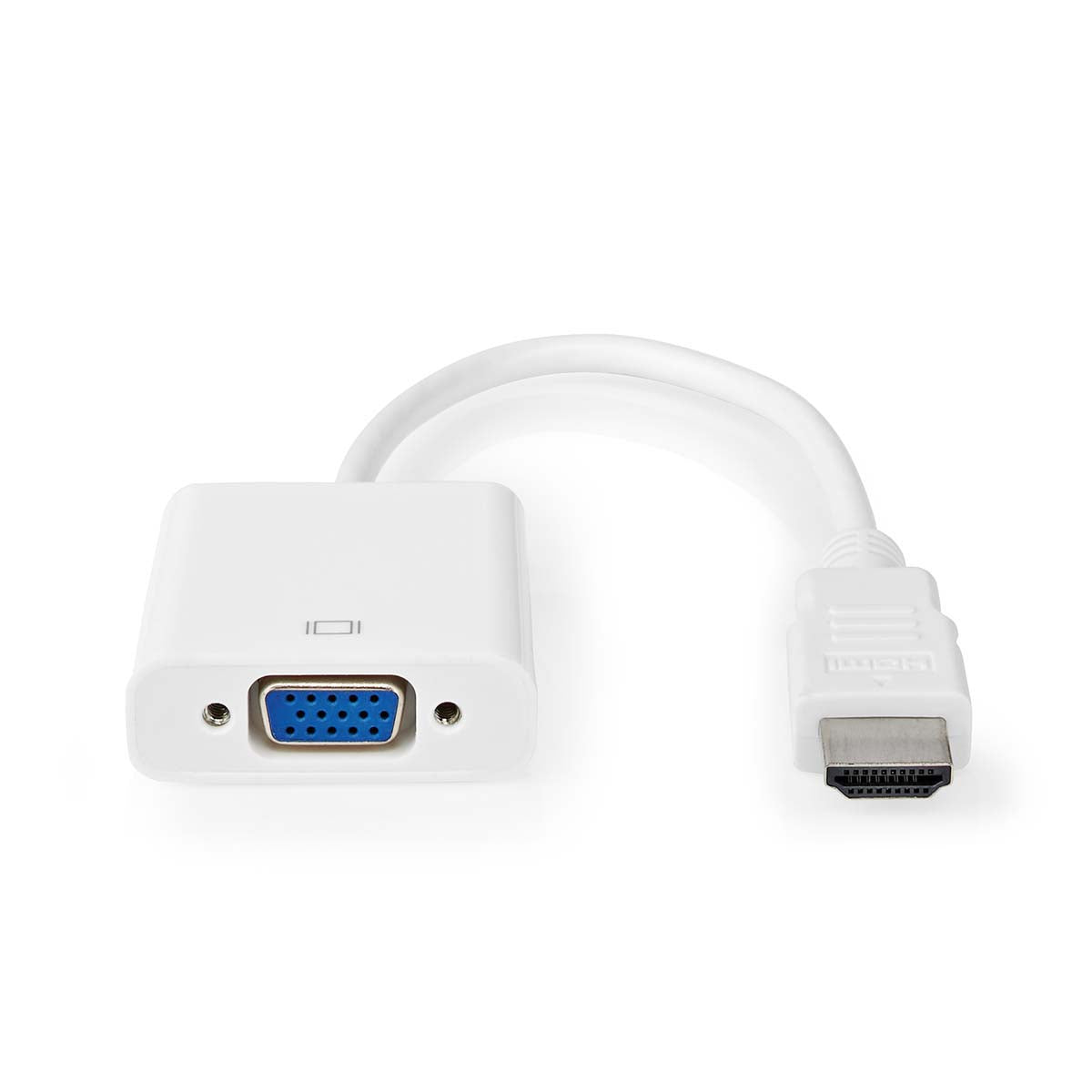 VGA-Adapter | HDMI™ Stecker | VGA Buchse | Vernickelt | Gerade | PVC | Weiss | Box