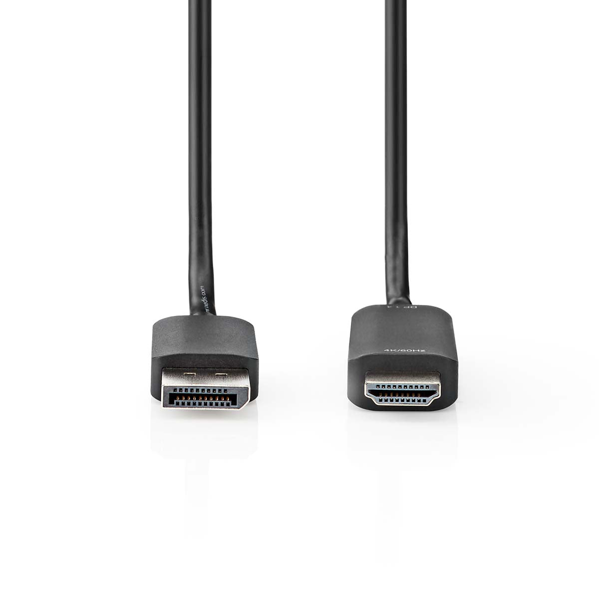 Displayport-Kabel | DisplayPort Stecker | HDMI™ Stecker | 4K@60Hz | Vernickelt | 2.00 m | Rund | PVC | Schwarz | Box