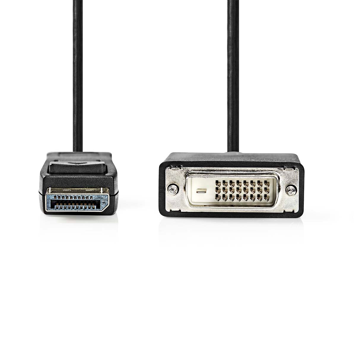 Displayport-Kabel | DisplayPort Stecker | DVI-D 24+1-Pin Stecker | 1080p | Vernickelt | 2.00 m | Rund | PVC | Schwarz | Box