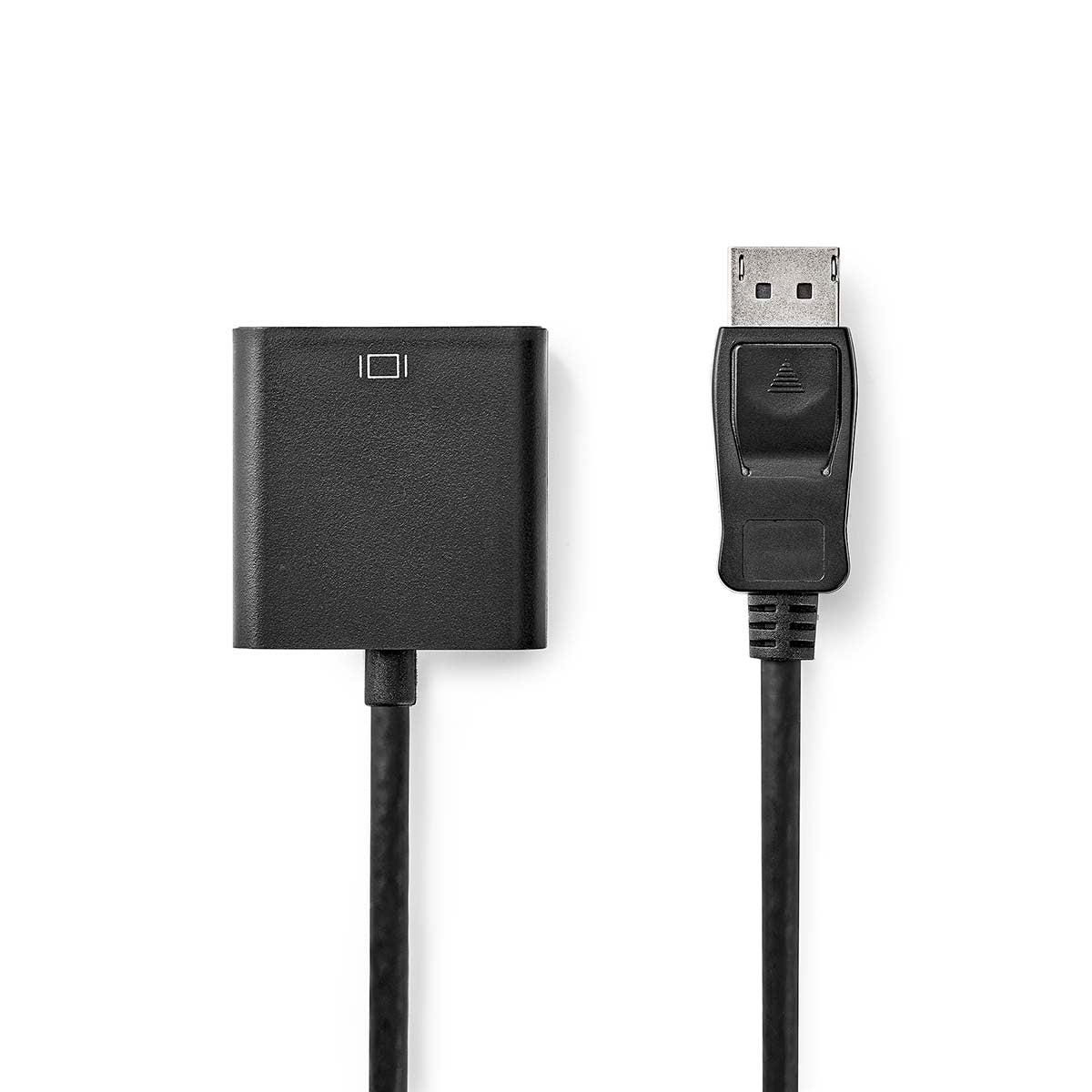 Displayport-Adapter | DisplayPort Stecker | DVI-D 24+1-Pin Buchse | 1080p | Vernickelt | Gerade | 0.20 m | Rund | PVC | ABS | Schwarz | Box