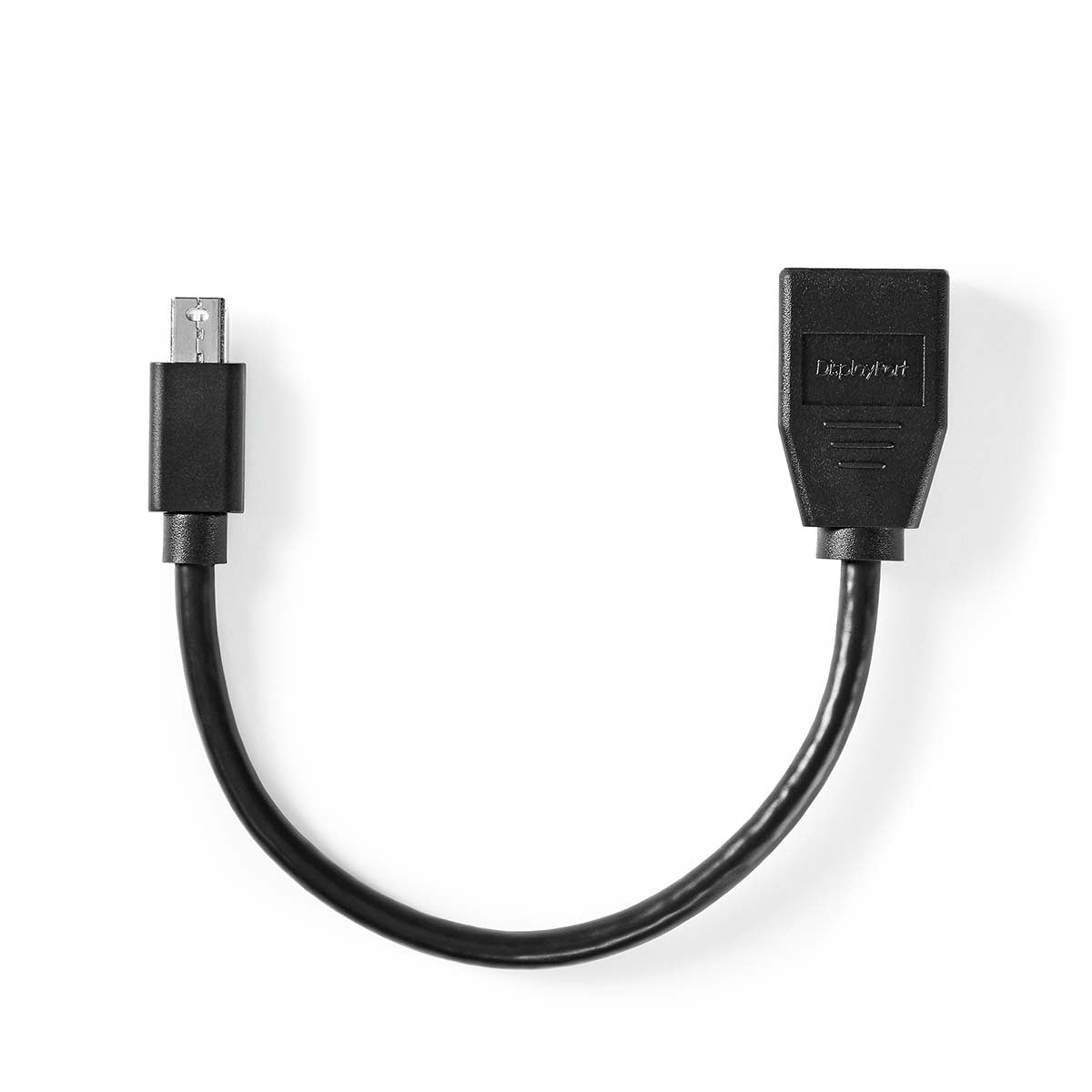 Mini Displayport-Kabel | DisplayPort 1.4 | Mini DisplayPort Stecker | DisplayPort Buchse | 48 Gbps | Vernickelt | 0.20 m | Rund | PVC | Schwarz | Blister