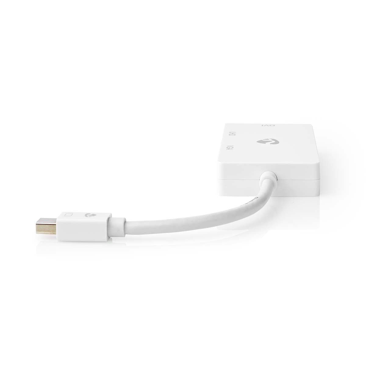 Displayport-Adapter | Mini DisplayPort Stecker | DVI-D 24+1-Pin Buchse / HDMI™ Buchse / VGA Buchse | 4K@60Hz | Vernickelt | Schaltbar | 0.20 m | Rund | ABS | ABS | Weiss | Box