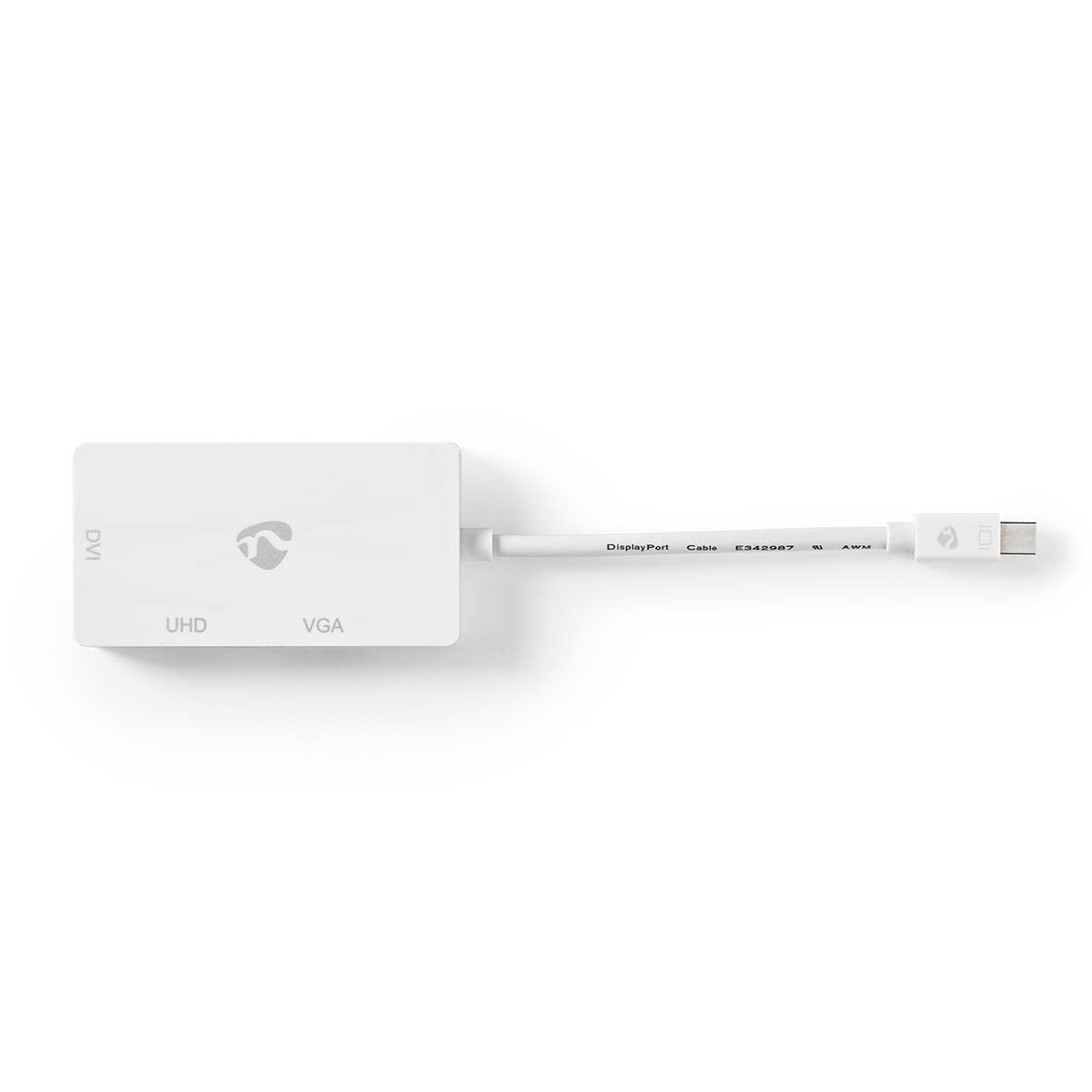 Displayport-Adapter | Mini DisplayPort Stecker | DVI-D 24+1-Pin Buchse / HDMI™ Buchse / VGA Buchse | 4K@60Hz | Vernickelt | Schaltbar | 0.20 m | Rund | ABS | ABS | Weiss | Box