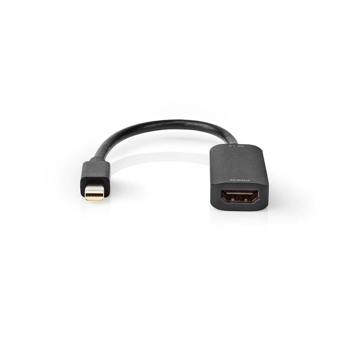 Mini Displayport-Kabel | DisplayPort 1.4 | Mini DisplayPort Stecker | HDMI™ Ausgang | 48 Gbps | Vernickelt | 0.20 m | Rund | PVC | Schwarz | Blister