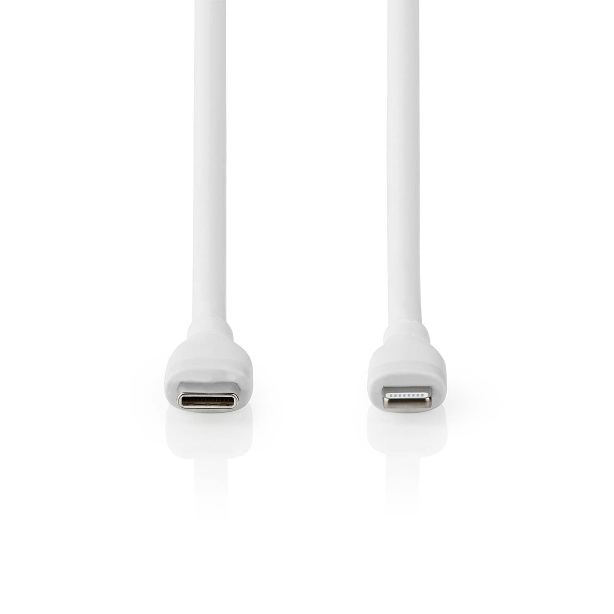 Lightning Kabel | USB 2.0 | Apple Lightning 8-Pin | USB-C™ Stecker | 480 Mbps | Vernickelt | 1.50 m | Rund | Silikon | Weiss | Box