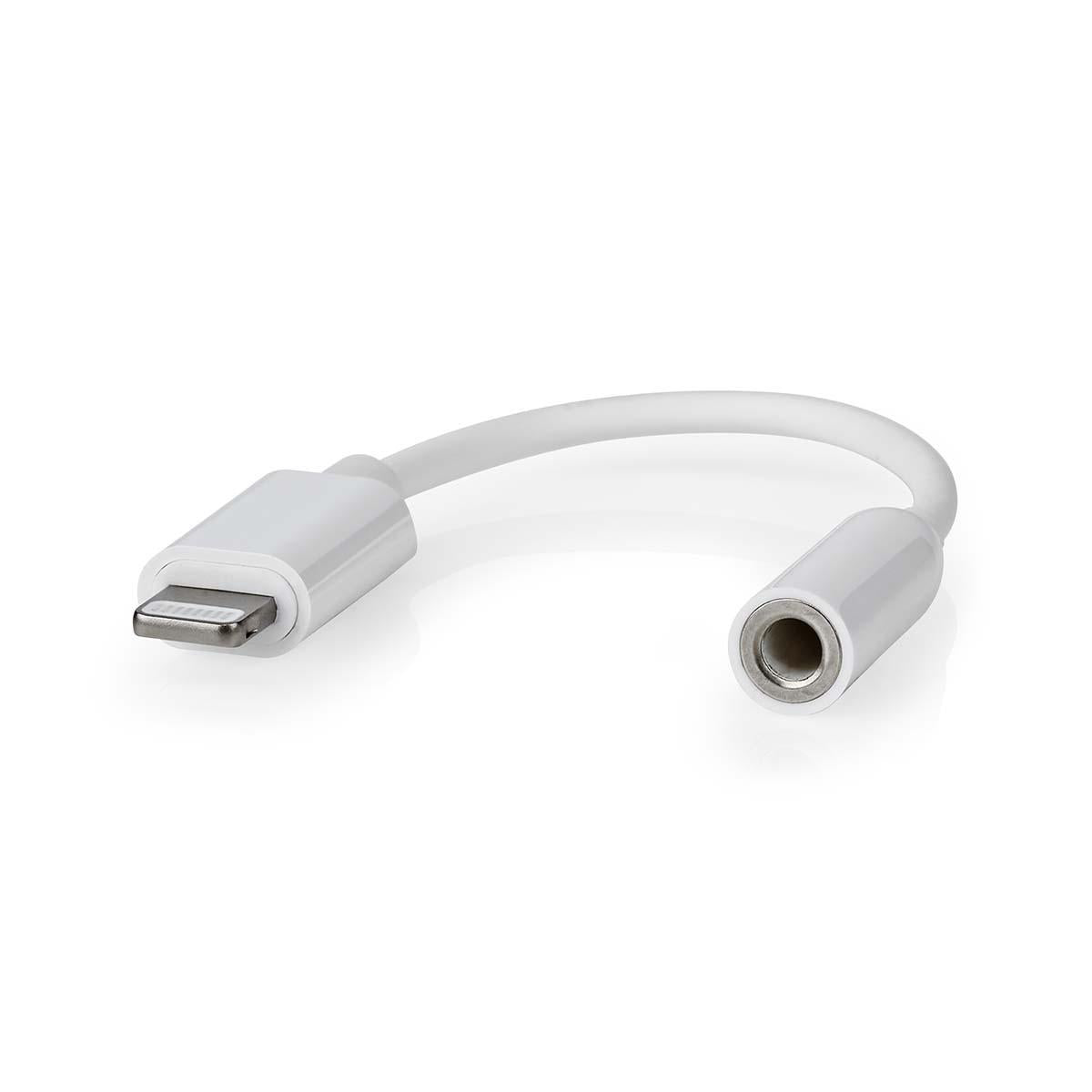 Lightning-Adapter | Apple Lightning 8-Pin | 3.5 mm Buchse | Vernickelt | 0.10 m | Rund | PVC