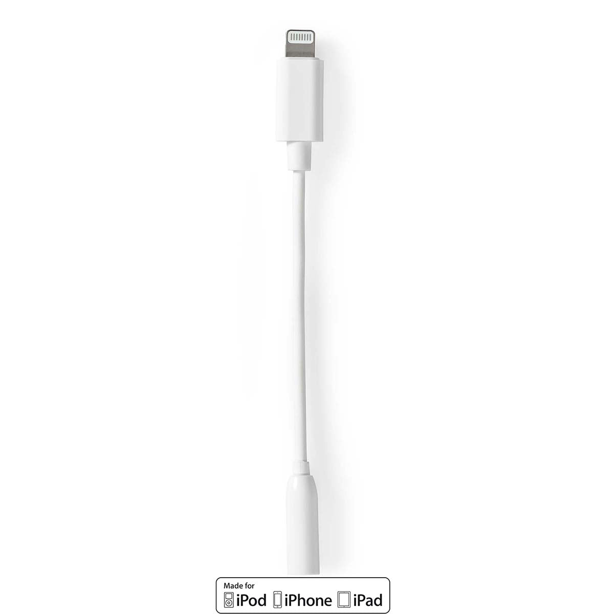 Lightning-Adapter | Apple Lightning 8-Pin | 3.5 mm Buchse | Vernickelt | 0.10 m | Rund | PVC