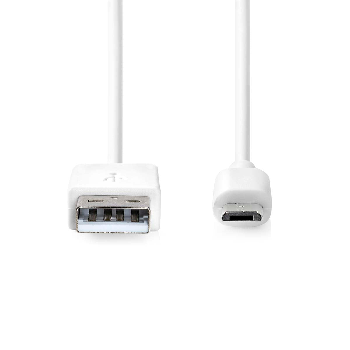 USB-Kabel | USB 2.0 | USB-A Stecker | USB Micro-B Stecker | 480 Mbps | Vernickelt | 1.00 m | Rund | PVC | Weiss | Box