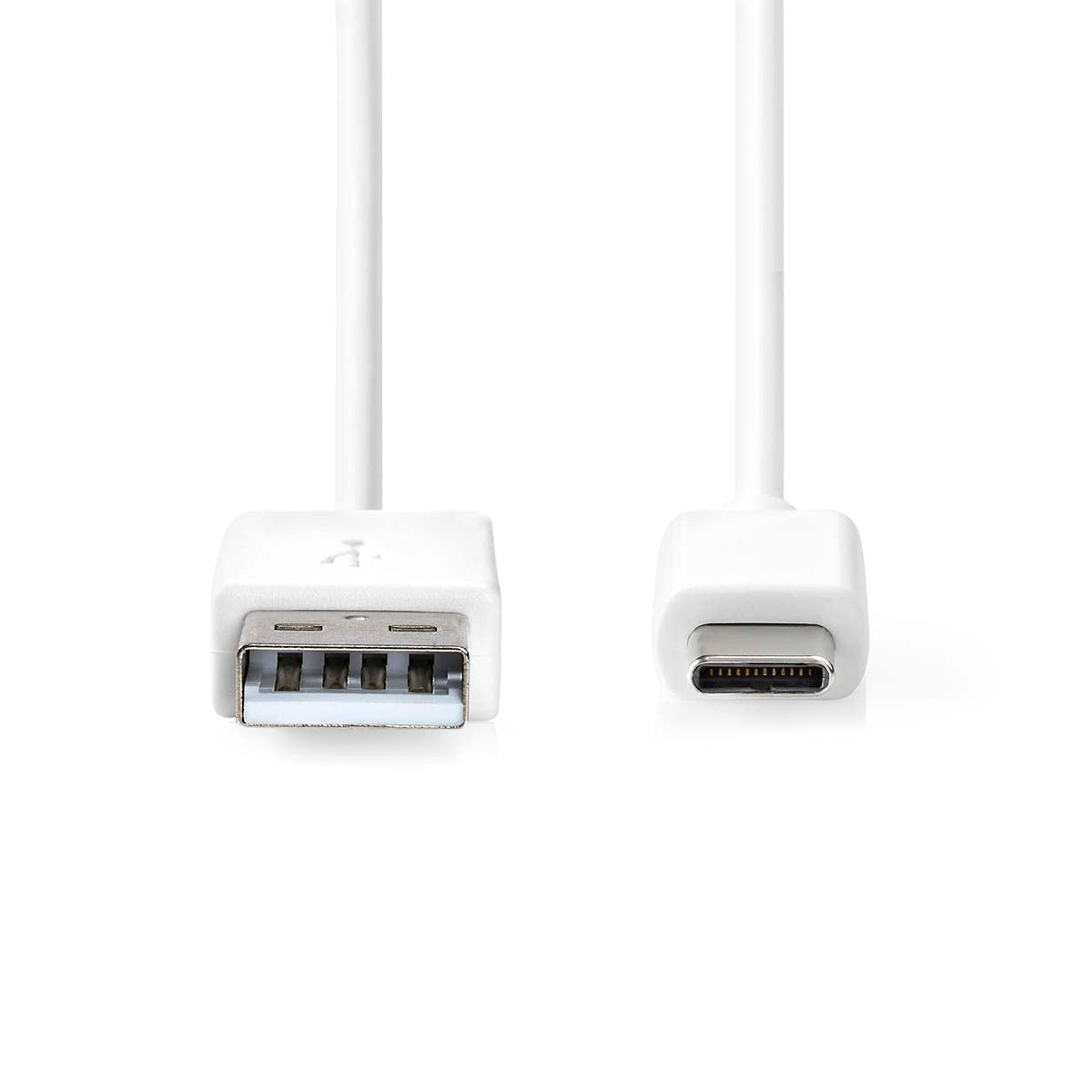 USB-Kabel | USB 2.0 | USB-A Stecker | USB-C™ Stecker | 60 W | 480 Mbps | Vernickelt | 2.00 m | Rund | PVC | Weiss | Box